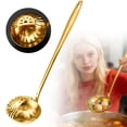 thumbnail image 1 of 2 In 1 Stainless Metal Soup With Strainer For Kitchen Spoon Soup With Long Handle For Cooking Easy Serving, 1 of 9