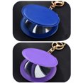 thumbnail image 2 of Women Mini Mirror Keychain Portable Foldable Round Compact Key Ring Bag Charm, 2 of 10