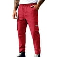 thumbnail image 2 of Cargo Workout Joggers Men Mens Plus Size Elastic Waist Sweat Pants Cargo Sweatpant Men Dress Cargo Pants Men Men Work Cargo Pants Comfy Mens Sweatpants, 2 of 8