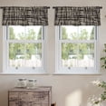 thumbnail image 2 of LALILO Kitchen Curtain Valance Contemporary Shades Rod Pocket Window Curtain 52"x 18" Set of 2, 2 of 6