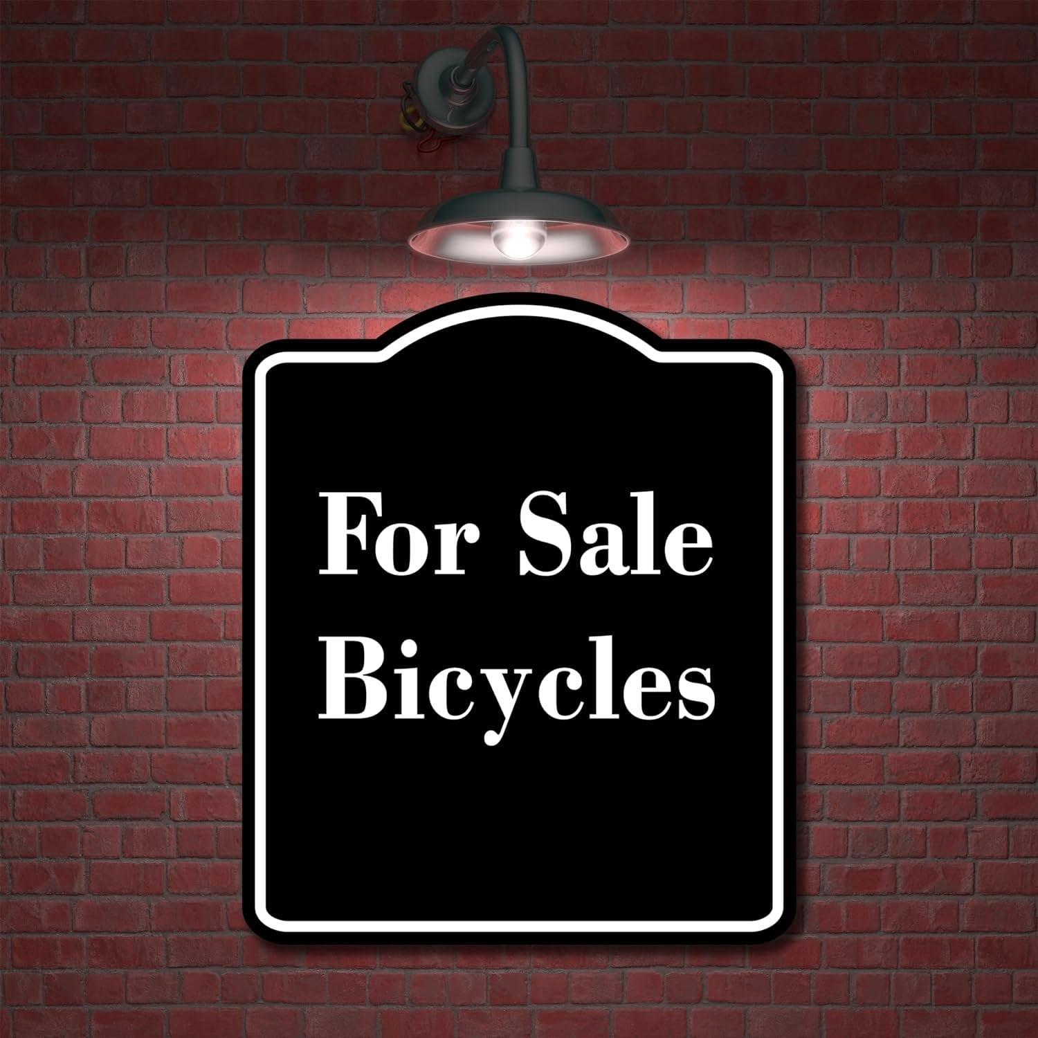 For Sale Bicycles BLACK Aluminum Composite Sign 20''x24''