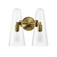 thumbnail image 5 of Modway Beacon 2-Light Wall Sconce in Clear Satin Brass, 5 of 7