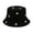 Black, variant on ZHENHONG Bucket Hats for Women Printed Pattern Tie Dye Double Basin Hat Outdoor Sun Hat Casual Solid Color Headwear Black