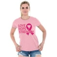 thumbnail image 3 of Breast Cancer Love Hope Strength Womens Slim Fit Graphic Tee Brisco Brands S, 3 of 5