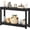 Black, variant on Aheaplus 47" Farmhouse Wood Console Table - Narrow Entryway Sofa Table with Open Storage Shelves, Embossed Wood Grain, Easy Assembly, Ideal for Entryway, Living Room Behind Couch,Black