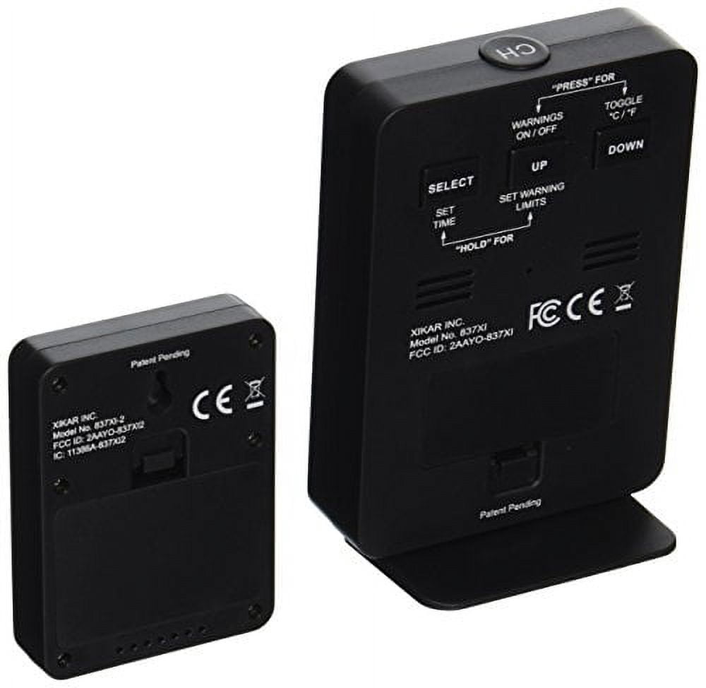 Xikar PuroTemp Hygrometer System, Humidor Temperature and Relative Humidity Display, Monitors Up to 3 Humidors