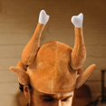 thumbnail image 3 of 2x divertido sombrero de pavo asado accesorios de disfraces de pollo cocido creativos para accesorios de vestir fiesta Navidad escenario vestir adulto, 3 of 8