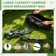 thumbnail image 4 of Bolsas de Reemplazo para Sillas Plegables de Camping, Bolsa de Transporte Resistente con Cremallera y Correa, 39" x 6" y Negra, 4 of 7