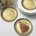 thumbnail image 1 of HLONK 10 Pack - 13” Blush/Rose Gold Cardboard Charger Plates  Disposable Round Serving Tray with Scalloped Rims - 1100 GSM for Wedding Receptions  Banquets  Catered Events, 1 of 11