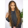thumbnail image 6 of Light Brown Bohemian Braided Wig Bundle with Deep Wavy Hair Extensions for Natural, 6 of 8