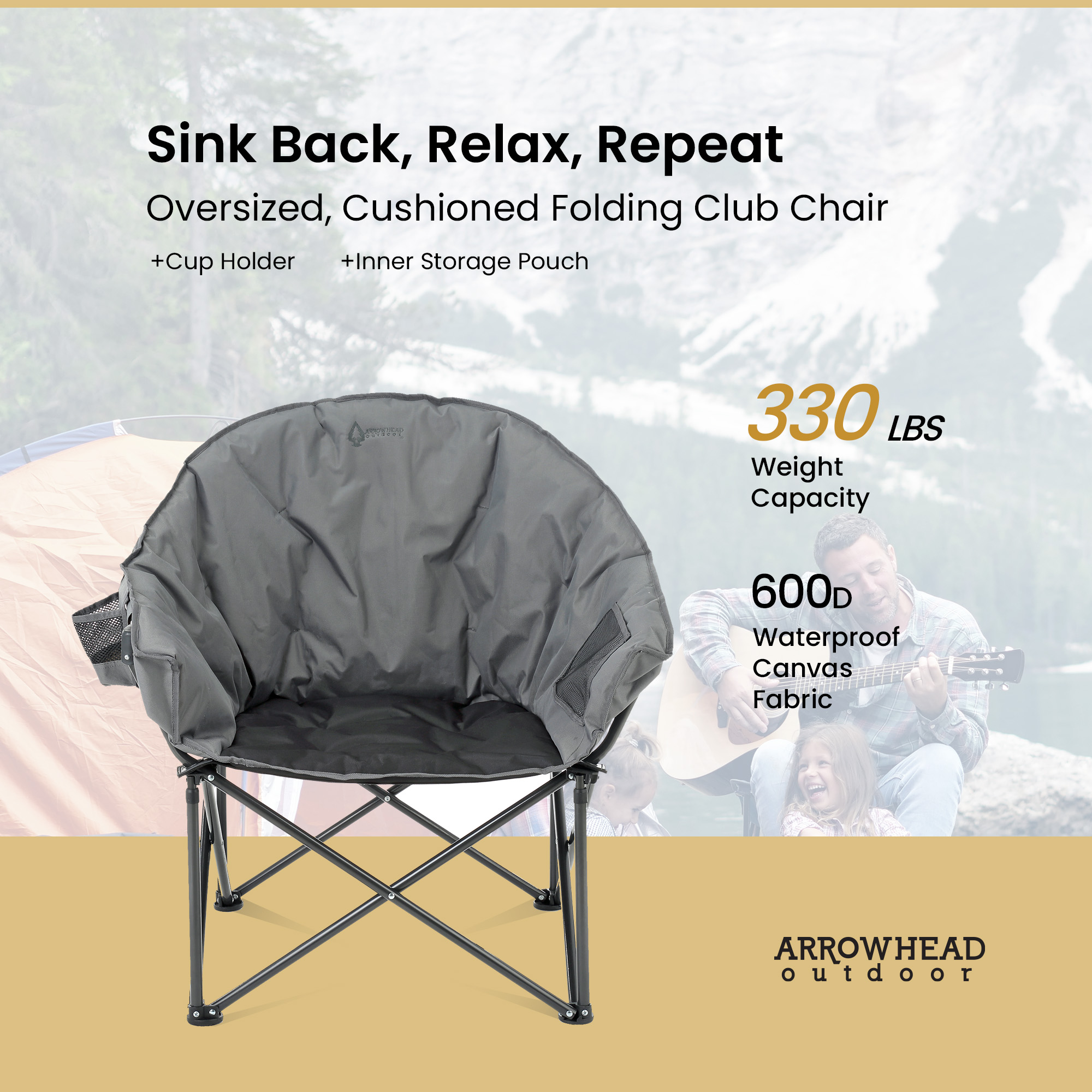 Arrowhead Outdoor Double Duo Loveseat Camping Chair photo 5