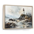 thumbnail image 2 of Designart "Coastal Lighthouse In All Its Glory" Beach Light House Floater Framed Canvas Art Print, 2 of 5