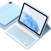 For iPad Air 11 inch Case with Keyboard (M4/M3/M2, 2026/2025/2024), iPad Pro 11 inch Air 5th 4th Generation Case with Keyboard, Folio Cover for Pro 11 (4th/3rd/2nd/1st), Light Purple