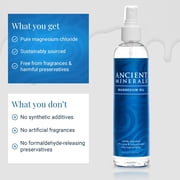 Ancient Minerals Magnesium Oil Spray Bottle, Topical Magnesium Spray for Leg Cramps, Soreness, and Stress Relief, 4 oz