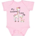thumbnail image 3 of Inktastic My Grandma Loves Me Giraffe Boys or Girls Baby Bodysuit, 3 of 5