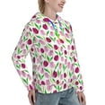 thumbnail image 6 of Haiem Tulips Flowers for Women's Fashion Hoodies & Sweatshirts with Kangaroo Pocket,Hooded Sweatshirt with Eye-catching Drawstrings-Medium, 6 of 7