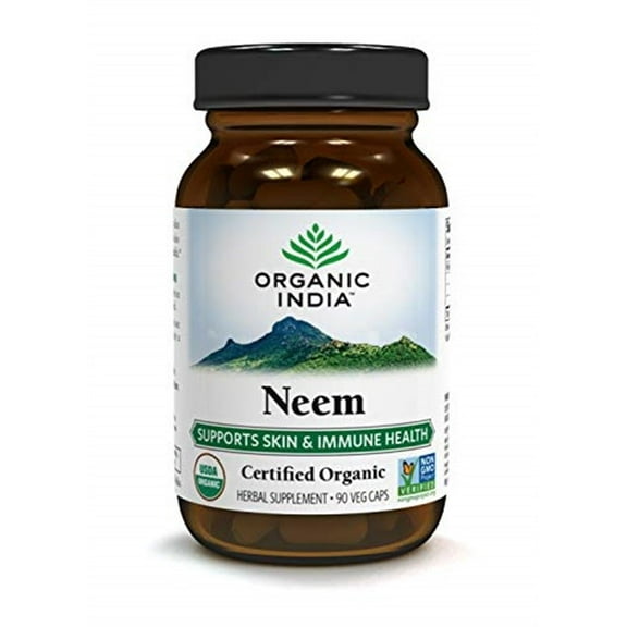 ORGANIC INDIA Neem Herbal Supplement 90 Vegetarian Capsules
