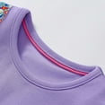 thumbnail image 6 of Tfken Summer Dresses For Girls Crew Neck Patchwork Short Sleeve Dresses Trendy Daily Wear Teen Elegant Clothes Purple Size 4-5 Years, 6 of 8