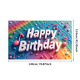 thumbnail image 2 of Yatrandify Colorful Design Birthday Party Banner Music Notes Happy Birthday Stars Decorative for Celebration Indoor Decoration Kids Party, 2 of 7