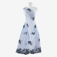thumbnail image 2 of Zelouf Kai Swing Double Border Embroidery Stretch Lace  , Sewing, DIY, Crafts Fabric by the Yard, Skymist/navy, 7 Yard, 2 of 2