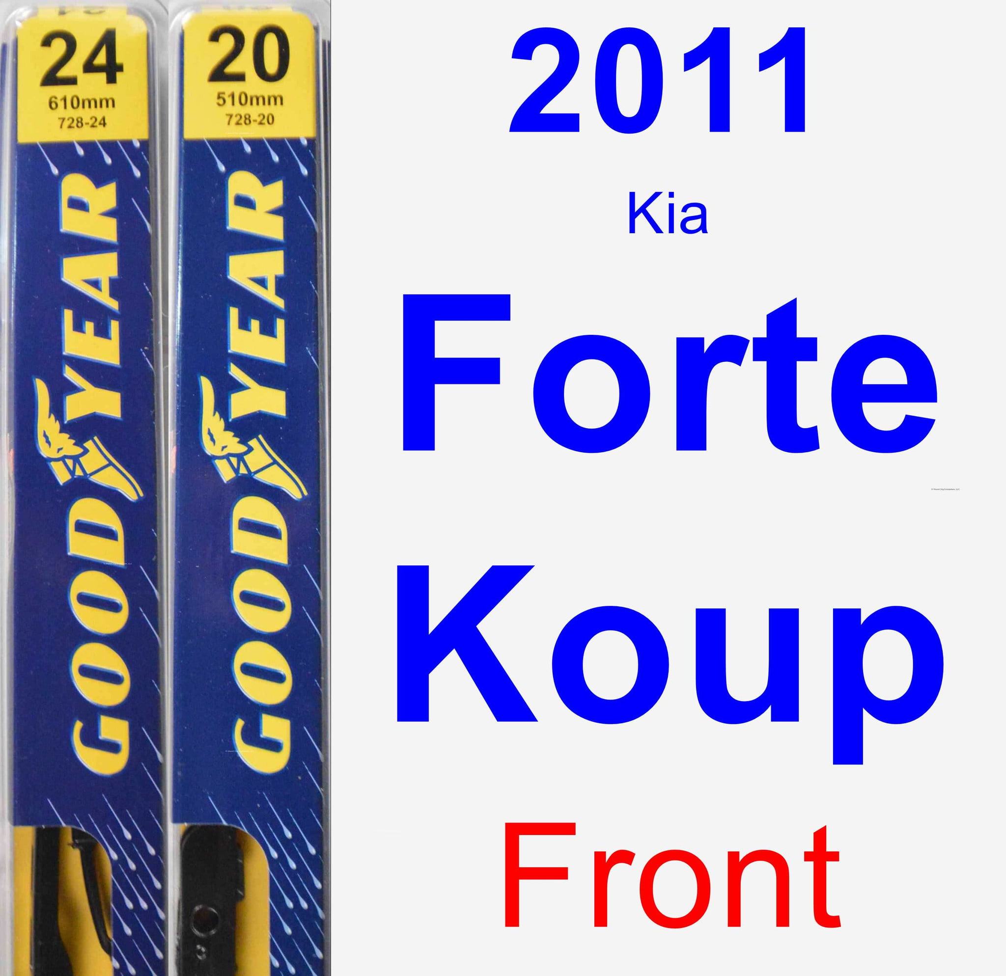 2011 Kia Forte Koup Wiper Blade Set/Kit (Front) (2 Blades) - Premium - Walmart.com - Walmart.com 2011 Kia Forte Koup Wiper Blade Size