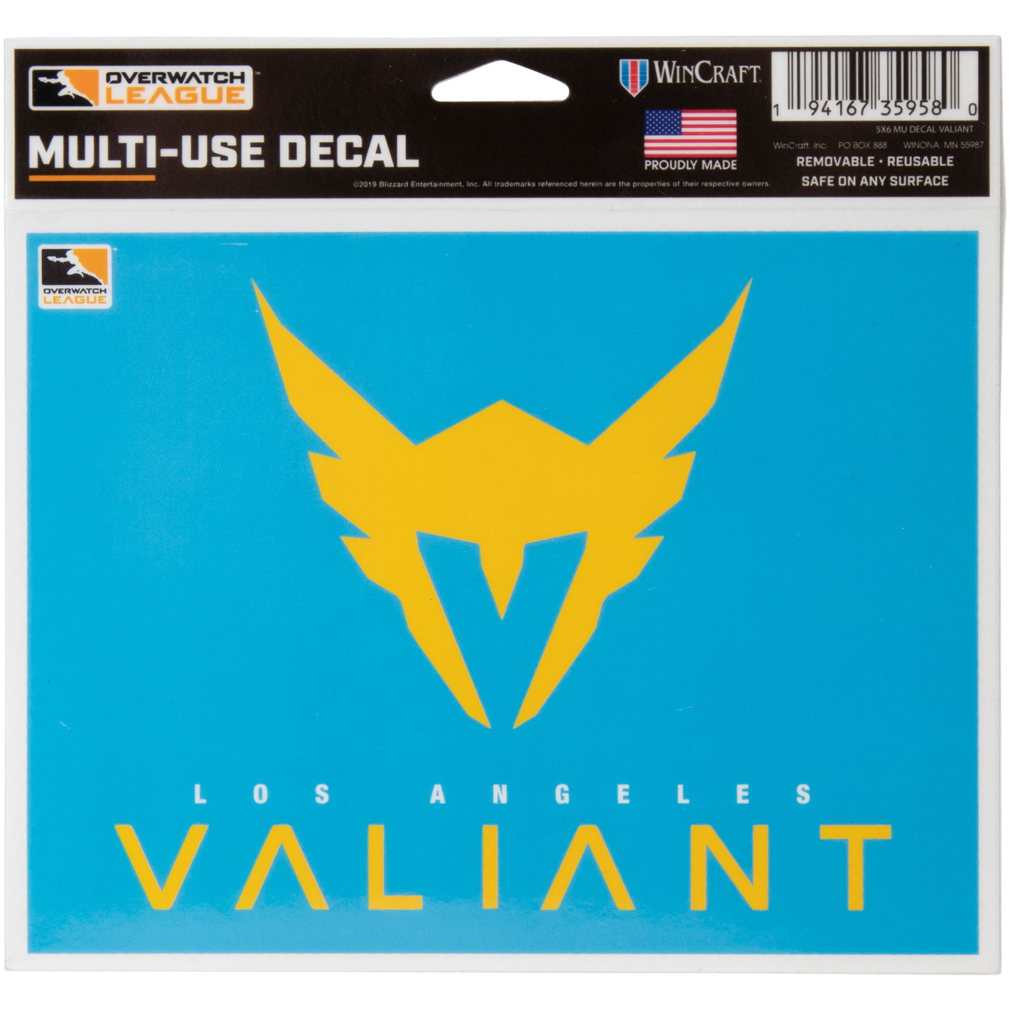 WinCraft Los Angeles Valiant 5" x 6" Multi-Use Decal