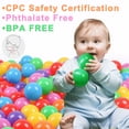 thumbnail image 5 of YUFER 1000 Pcs Ball Pit Balls - 2.2" BPA-Free Plastic, Sensory Play for Kids, Playrooms & Bounce Houses, Multicolor, 5 of 6
