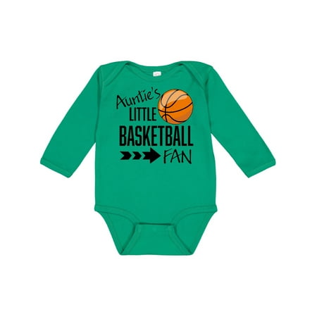 

Inktastic Auntie s Little Basketball Fan Gift Baby Boy or Baby Girl Long Sleeve Bodysuit