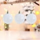 thumbnail image 5 of Adornos de bola colgantes para árbol de Navidad | Juego de bolas de espuma plástica de 8 cm | Rosa Blanco Plata | Estilos brillantes de lentejuelas brillantes | Caja de 4 | Decoración para fiestas, 5 of 6