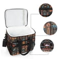 thumbnail image 6 of FORMRS Insulated Cooler Bag 24 Cans Capacity Soft Leakproof Lunch Box with Side Pockets, Black Geometric, 6 of 7