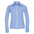 thumbnail image 1 of Russell Collection- Camisa de manga larga que no necesita planchado para mujer (Azul cielo) Russell UTBC1034_brightsky, 1 of 2