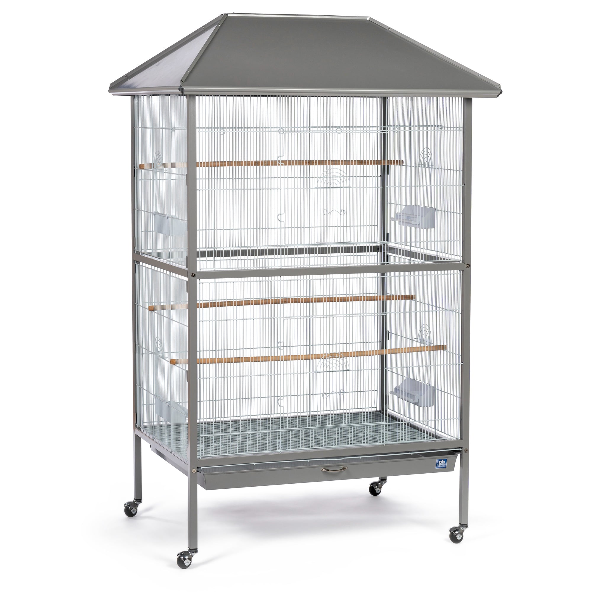 Prevue Pet Products Charming Aviary Flight Cage Jumbo Bird Cage with Rolling Base