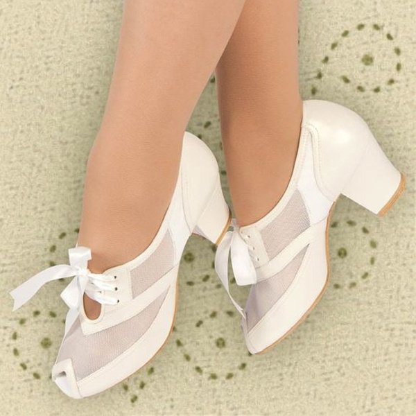 Lovaru Women Mesh Oxfords Swing Dance Shoes