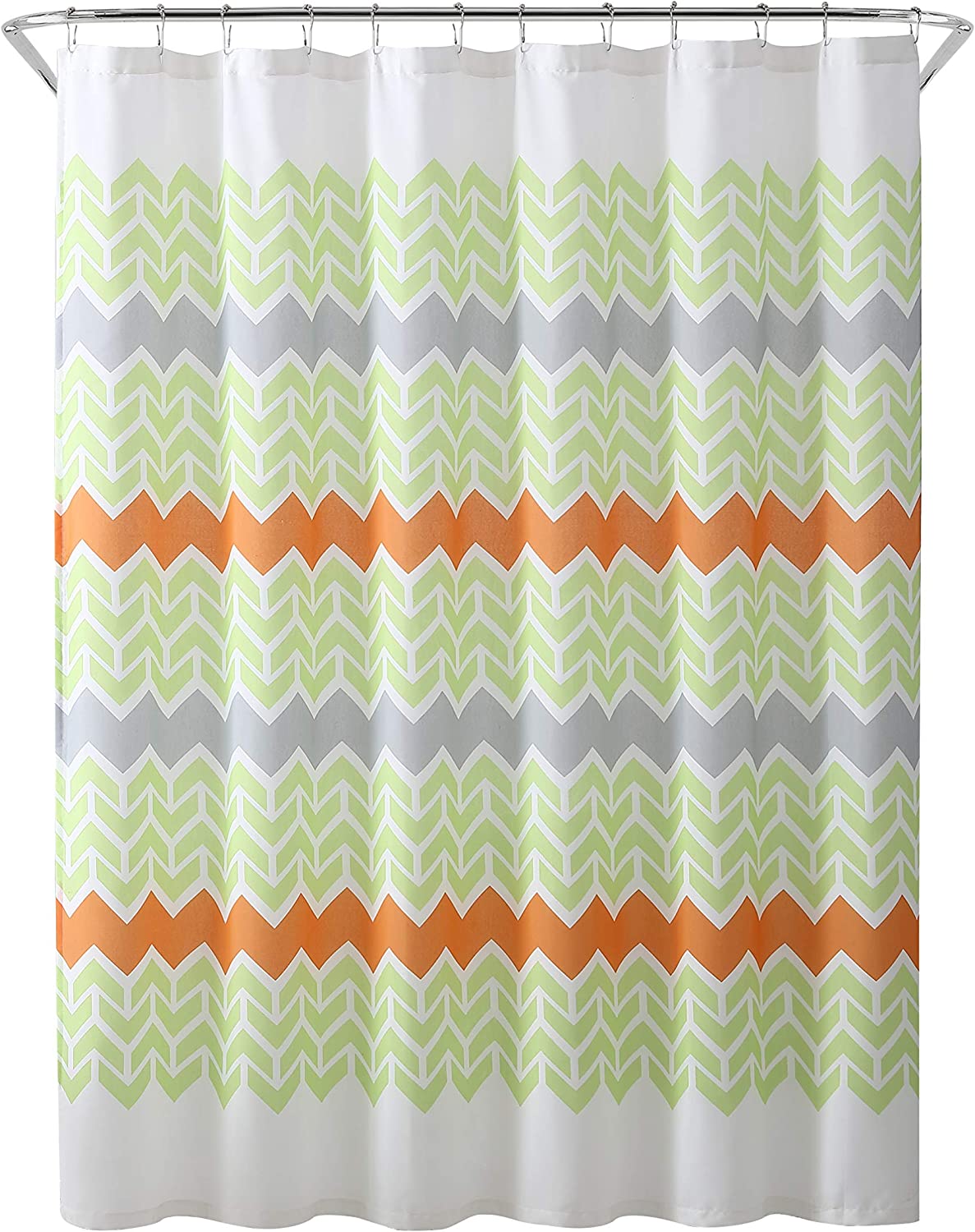 Shower Curtain with Antimicrobial Odor Protection Chevron 72x72