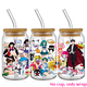 thumbnail image 4 of Pegatinas de transferencia de Anime japonés de 16 oz con protección UV DTF para vasos de cristal Libbey, calcomanías de transferencia impermeables, Sailor Moon Demon Slaye, 4 of 5