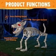 thumbnail image 3 of Joyfy 34" Wolf Halloween Skeleton with Red LED Eyes, Posable Plastic Animals Halloween Skeleton for Indoor Outdoor Halloween Decorations, 3 of 8