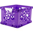 thumbnail image 3 of Storex Plastic File Crate with Handles, Letter/Legal Size, Purple/White, 3-Pack, 3 of 5