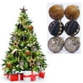 thumbnail image 4 of 6-Pack Christmas Fabric Ornaments Foam Decor Set for Tree - Holiday Decoration Balls Wreath Hanging Decorations Festive Party Supplies​(Black,Gold), 4 of 5
