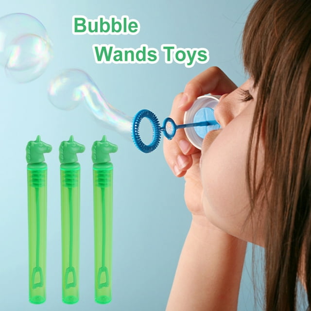 Juegos de palos de burbujas de colores, regalos para invitados de boda para niños (verde, 10 unidades)