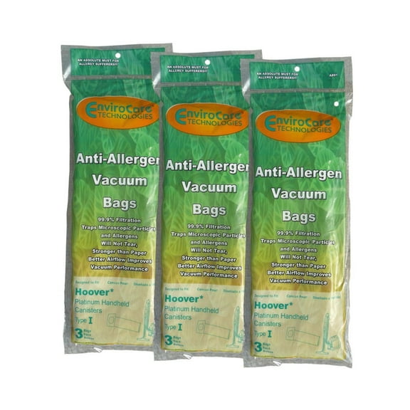 Replacement Part For Hoover 9 Type I #AH10005 Platinum Canister Vacuum Cleaner Allergen HEPA Bag A891, 985059002, AH10005, SH10000, SH10000RM, UH30010COM, UH30010CCA