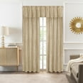 thumbnail image 2 of Achim Bordeaux Indoor Polyester Light Filtering Solid Curtain Valance, Tan, 52-in W x 14-in L, 2 of 6