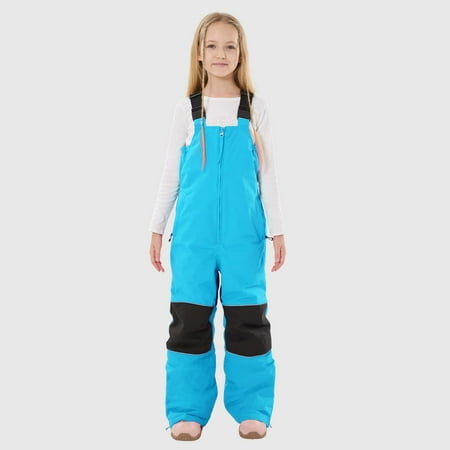 MAIHAN-Kids Insulated Snow Bib Pants - Waterproof Windproof Ski Overalls for Girls and Boys Thermal Snow Pants for Skiing Snowboarding & Outdoor Winter Play kids snow pants(Blue 13-14Years)