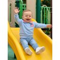 thumbnail image 6 of BemeyourBBs Toddler Baby Boy Patriotic Sweatshirt Shirts Infant Baby Boys 4th of July Outfit USA Flag in Tractor Embroidery Long Sleeve Lapel Half Zipper Pullover Sweater Shirt Tops, 6 of 9