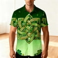 thumbnail image 5 of VBTAPA St Patricks Day Hawaiian Shirts for Men Irish Green Clover Button Down Shirt Novelty Holiday Shirt Sleeve Shirts Gradient Green XL, 5 of 9