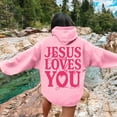 thumbnail image 3 of Christian Hoodies for Women 2025 Long Sleeve Y2K Graphic Jesus Hoodie with Pockets Hooded Sweatshirt Pullover Tops, 3 of 7
