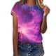 thumbnail image 3 of Tops de Manga Corta para las Mujeres Camiseta con Estampado Casual Loose Fit Crewneck Blusa Suave Transpirable para el Uso Diario de Verano, 3 of 6