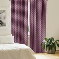 thumbnail image 2 of Ambesonne Checkered Curtains, Geometric Feminine, Pair of 28"x84", Pink Pale Pink Black, 2 of 5