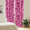 thumbnail image 2 of Ambesonne Vintage Curtains, Simplistic Nostalgic Roses, Pair of 28"x95", Magenta Soft Pink, 2 of 5