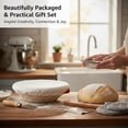 thumbnail image 2 of 9 Inch Round Bread Proofing Basket with Linen Liner & Dual Handle - for Sourdough Baking & Artisan Bread(1Pcs, B), 2 of 6