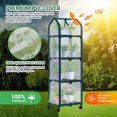thumbnail image 4 of Ohuhu Mini Greenhouse for Indoor Outdoor, Small Plastic Plant Green House with Locking Wheels Portable Greenhouses with Durable Cover for S, 4 of 8